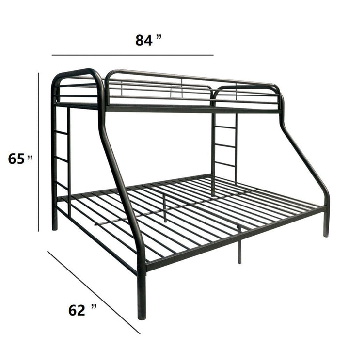 ACME Tritan Black Twin XL/Queen Bunk Bed Model 02052BK - MONAVILLA