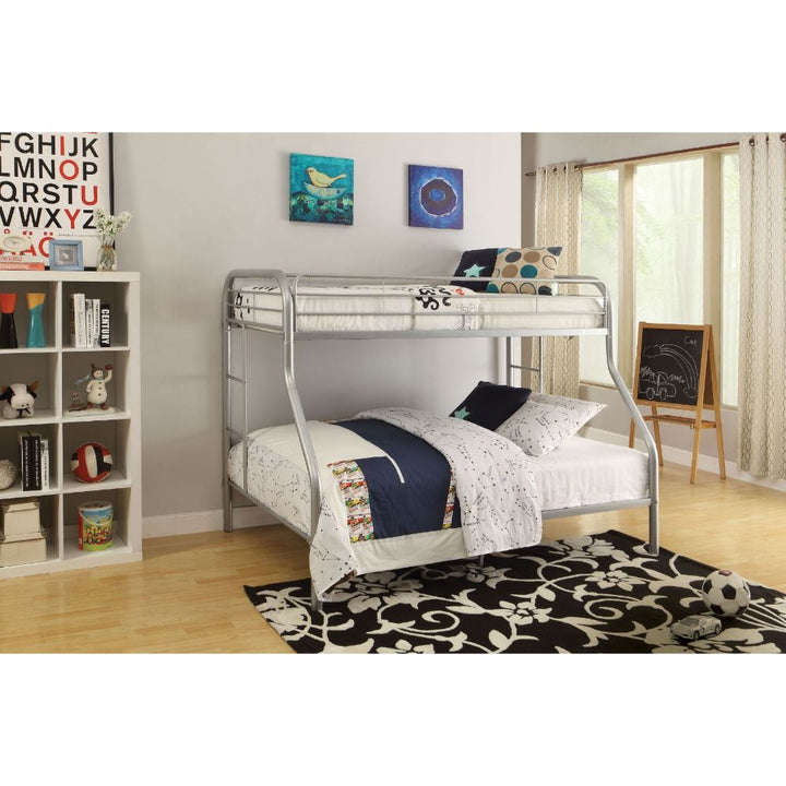 ACME Tritan Silver Twin XL/Queen Bunk Bed Model 02052SI - MONAVILLA