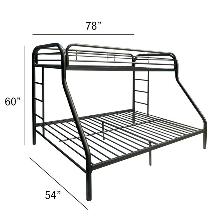 ACME Tritan Black Twin/Full Bunk Bed Model 02053BK - MONAVILLA