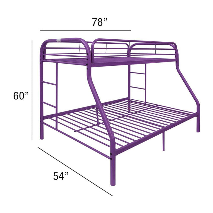 ACME Tritan Purple Twin/Full Bunk Bed Model 02053PU - MONAVILLA