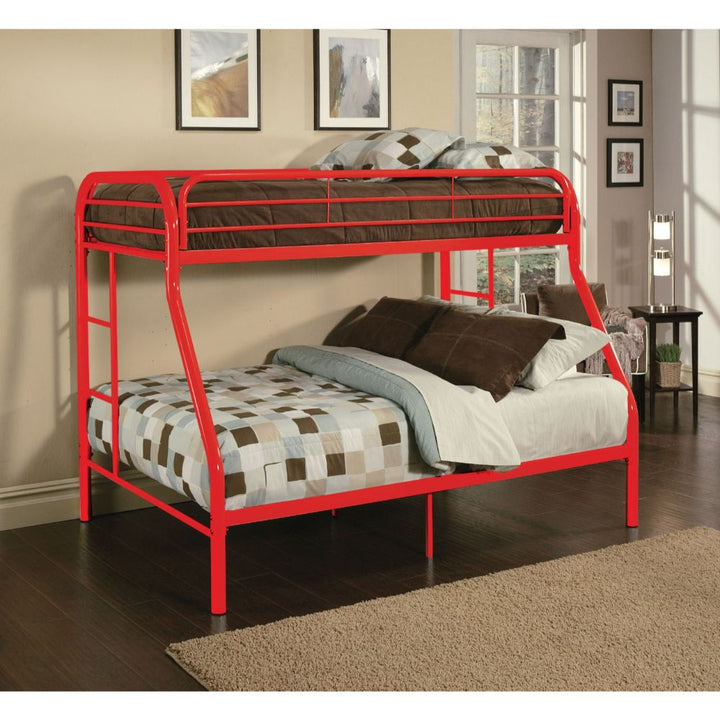 ACME Tritan Red Twin/Full Bunk Bed Model 02053RD - MONAVILLA