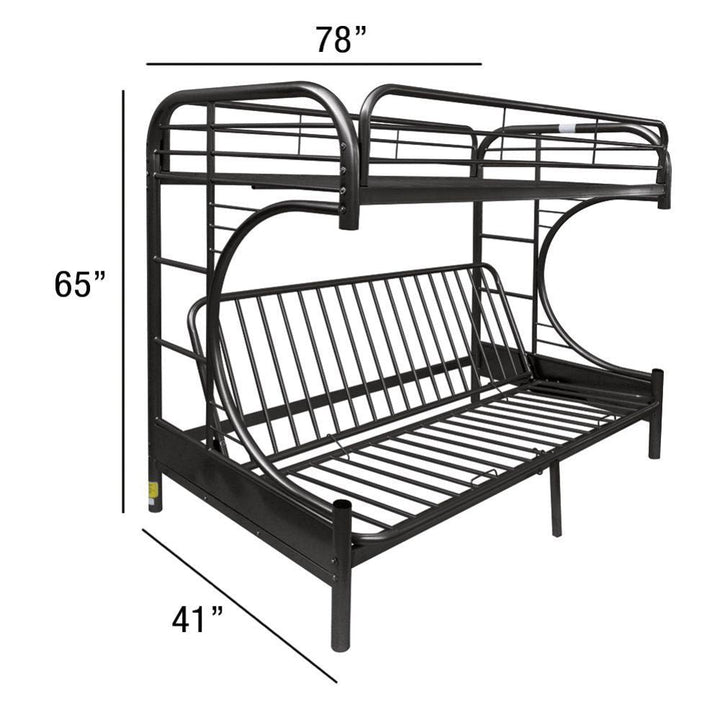 ACME Eclipse Black Twin/Full/Futon Bunk Bed Model 02091W-BK - MONAVILLA