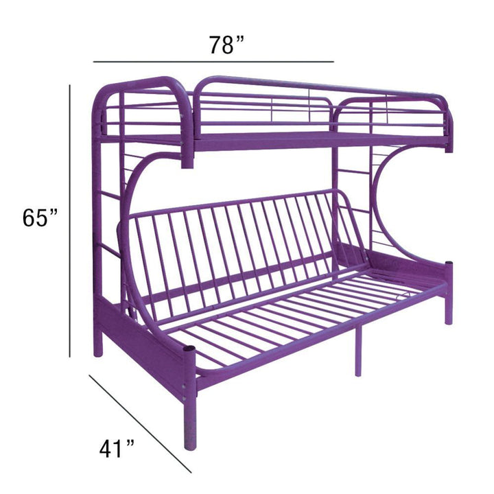 ACME Eclipse Purple Twin/Full/Futon Bunk Bed Model 02091W-PU - MONAVILLA