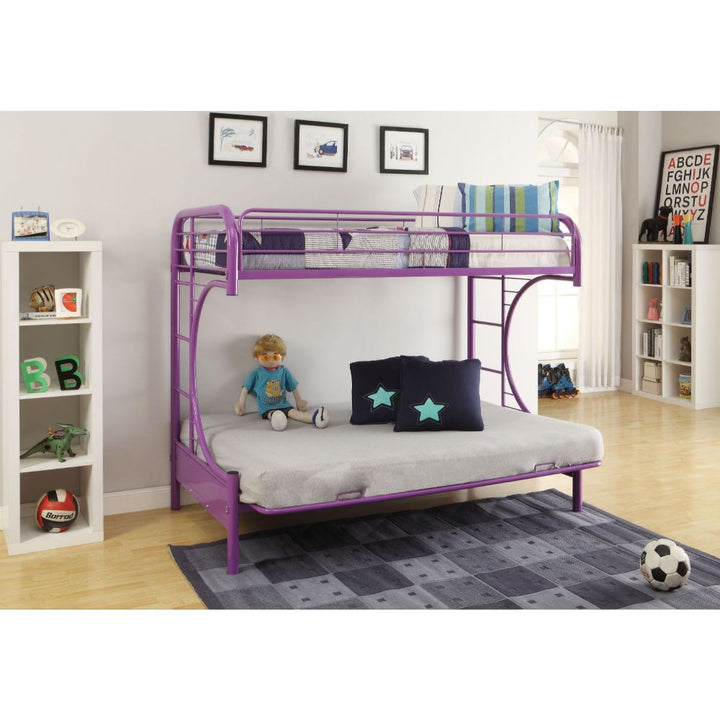 ACME Eclipse Purple Twin/Full/Futon Bunk Bed Model 02091W-PU - MONAVILLA