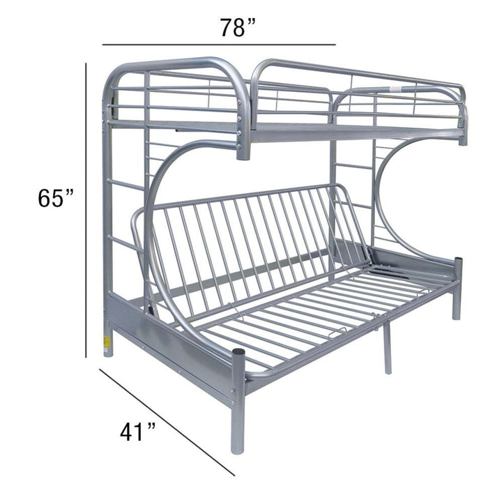 ACME Eclipse Silver Twin/Full/Futon Bunk Bed Model 02091W-SI - MONAVILLA