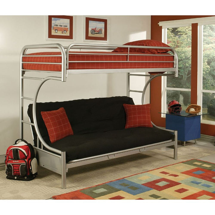 ACME Eclipse Silver Twin/Full/Futon Bunk Bed Model 02091W-SI - MONAVILLA