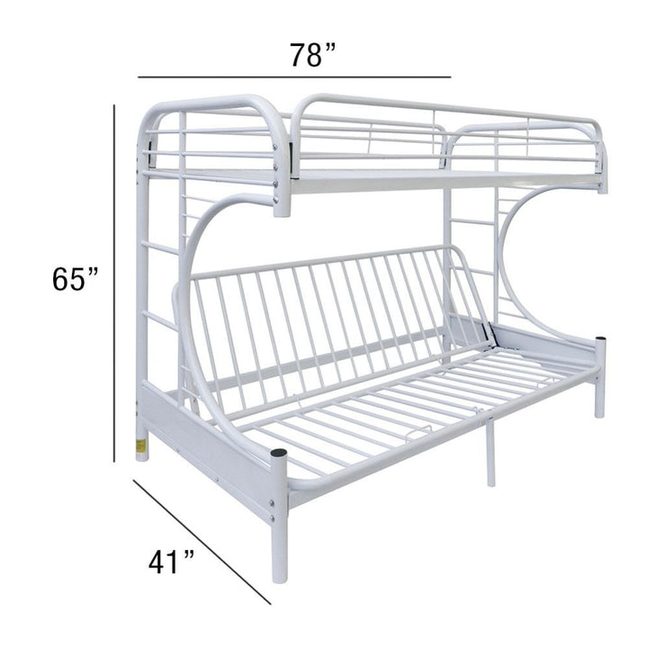 ACME Eclipse White Twin/Full/Futon Bunk Bed Model 02091W-W - MONAVILLA