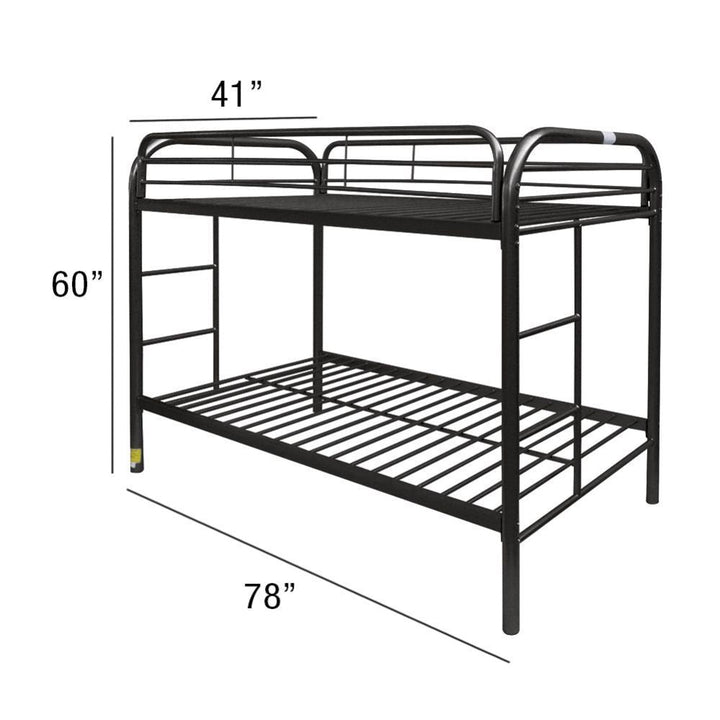 ACME Thomas Black Twin/Twin Bunk Bed Model 02188BK - MONAVILLA