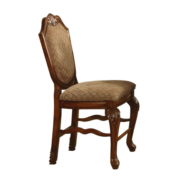 ACME Chateau De Ville Fabric & Cherry Counter Height Chair Model 04084A - MONAVILLA