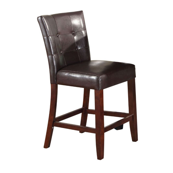 ACME Britney Espresso PU & Walnut Counter Height Chair Model 7055 - MONAVILLA