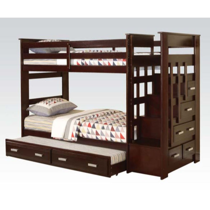 ACME Allentown Espresso Twin/Twin Bunk Bed & Trundle Model 10170W - MONAVILLA