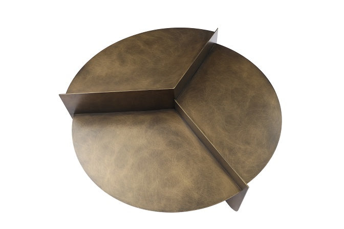 Modrest Kyuss Modern Antique Brass Coffee Table - MONAVILLA