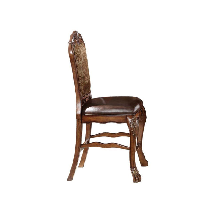 ACME Dresden PU & Cherry Oak Counter Height Chair Model 12162 - MONAVILLA