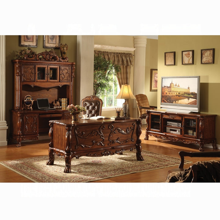 ACME Dresden Cherry Oak Executive Desk Model 12169 - MONAVILLA