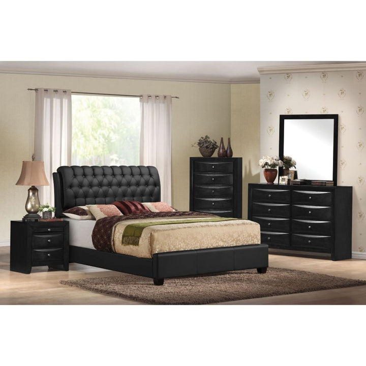 ACME Ireland II Black PU Bed Model 14350 - MONAVILLA