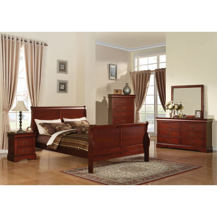 ACME Louis Philippe III Cherry Queen Bed Model 19520Q - MONAVILLA