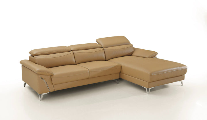 Divani Casa Sura Modern Camel Leather Right Facing Sectional SofaVig Furniture Model VGBNS-1812-CML-RAF ID 80382 catch