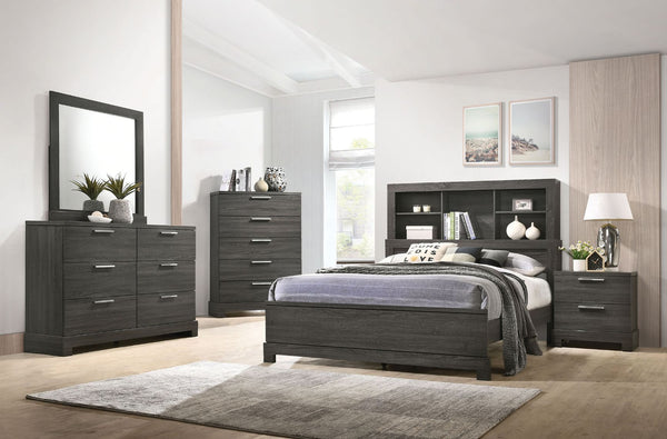 ACME Lantha Gray Oak Queen Bed Model 22030Q - MONAVILLA