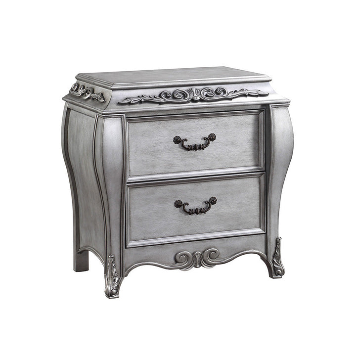 ACME Leonora Vintage Platinum Nightstand Model 22143 - MONAVILLA