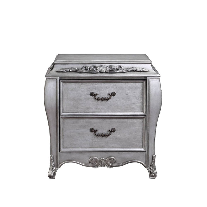 ACME Leonora Vintage Platinum Nightstand Model 22143 - MONAVILLA