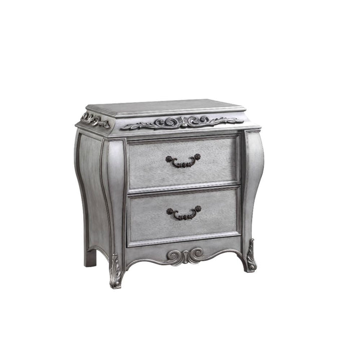 ACME Leonora Vintage Platinum Nightstand Model 22143 - MONAVILLA