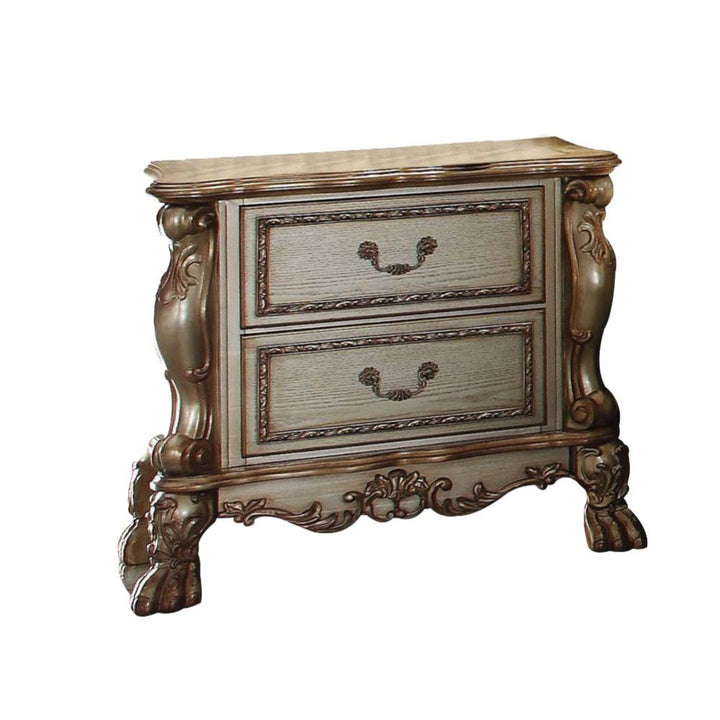 ACME Dresden Gold Patina & Bone Nightstand Model 23163 - MONAVILLA