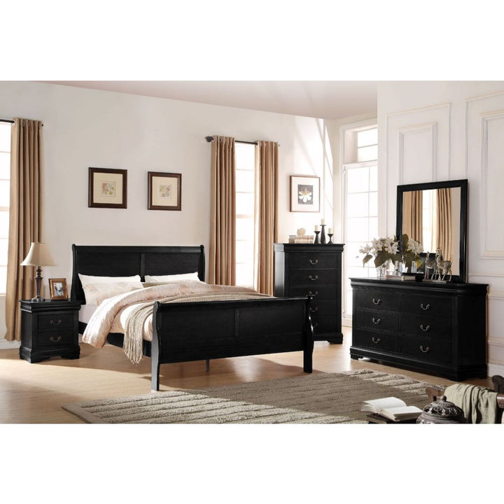 ACME Louis Philippe Black Bed Model 23730 - MONAVILLA