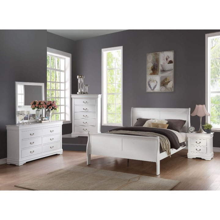 ACME Louis Philippe White Bed Model 23830 - MONAVILLA