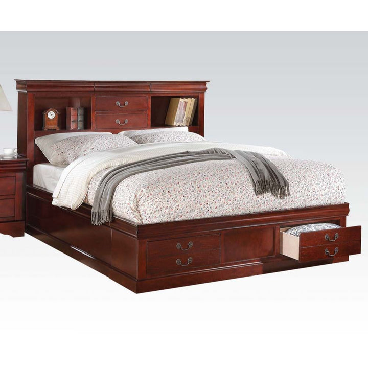 ACME Louis Philippe III Cherry Queen Bed Model 24380Q - MONAVILLA