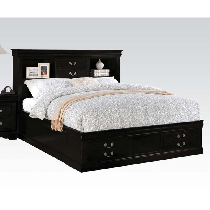 ACME Louis Philippe III Black Queen Bed Model 24390Q - MONAVILLA