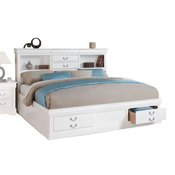 ACME Louis Philippe III White Queen Bed Model 24490Q - MONAVILLA