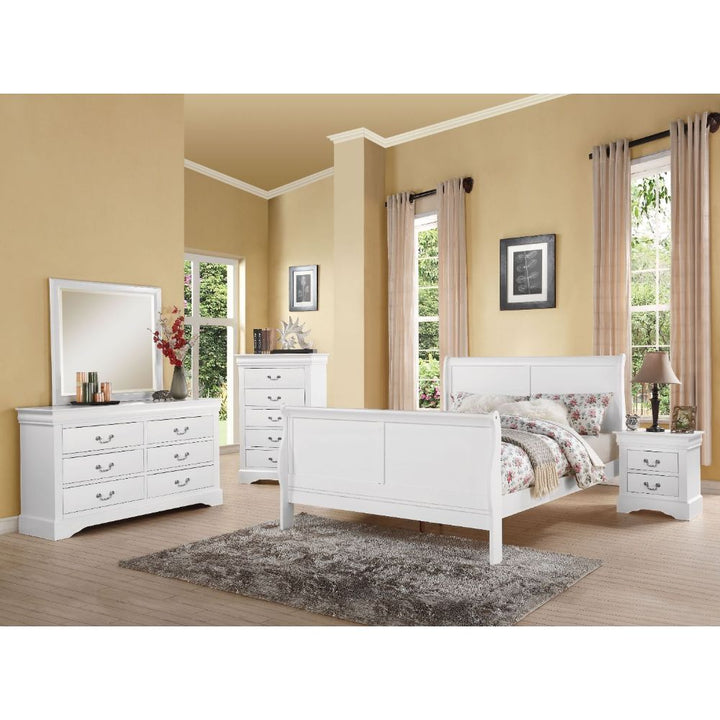 ACME Louis Philippe III White Queen Bed Model 24500Q - MONAVILLA