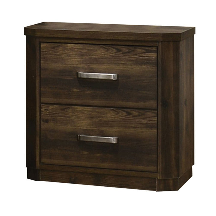 ACME Elettra Rustic Walnut Nightstand Model 24853 - MONAVILLA