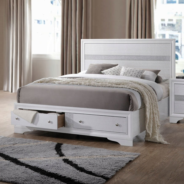 ACME Naima White Bed Model 25770