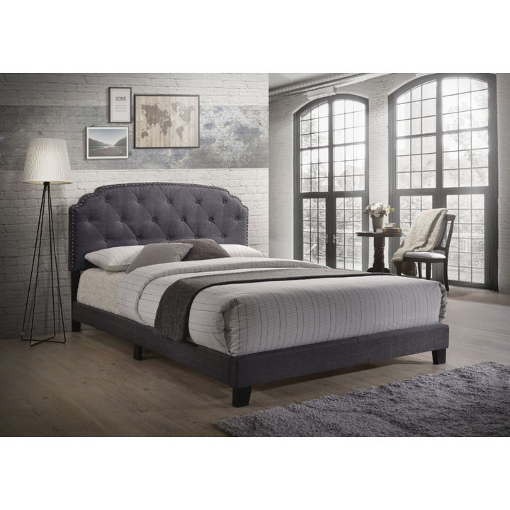 ACME Tradilla Gray Fabric Bed Model 26370 - MONAVILLA