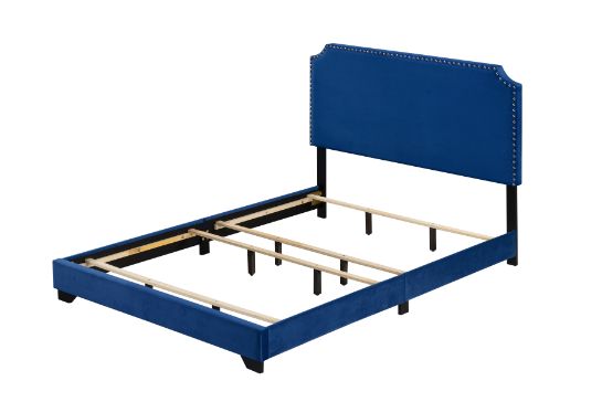 ACME Haemon Blue Fabric Queen Bed Model 26760Q - MONAVILLA