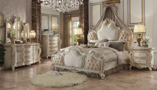 ACME Picardy Fabric & Antique Pearl Queen Bed Model 26880Q - MONAVILLA