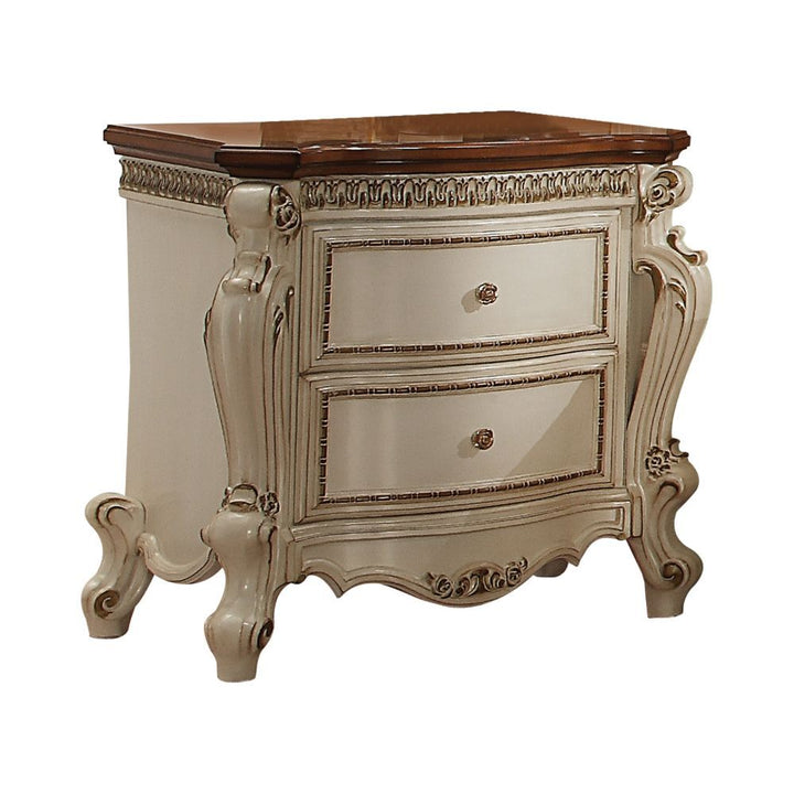 ACME Picardy Antique Pearl & Cherry Oak Nightstand Model 26903 - MONAVILLA