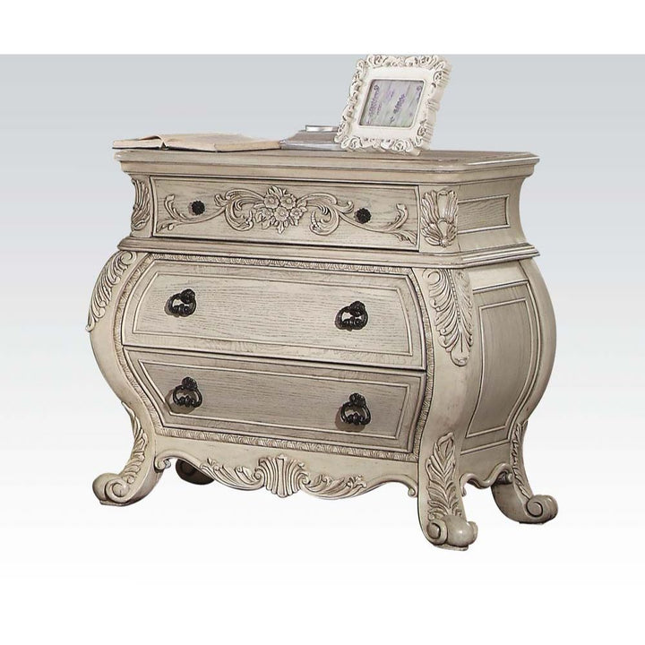 ACME Ragenardus Antique White Nightstand Model 27013 - MONAVILLA