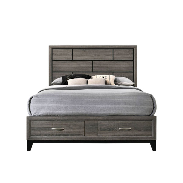 ACME Valdemar Weathered Gray Bed Model 27060 - MONAVILLA