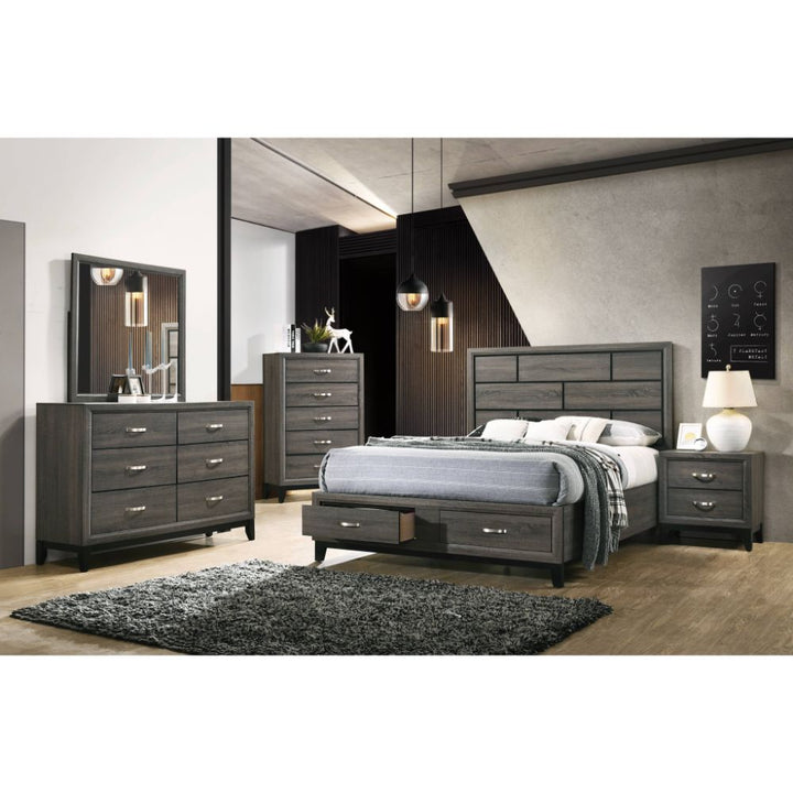 ACME Valdemar Weathered Gray Queen Bed Model 27060Q - MONAVILLA