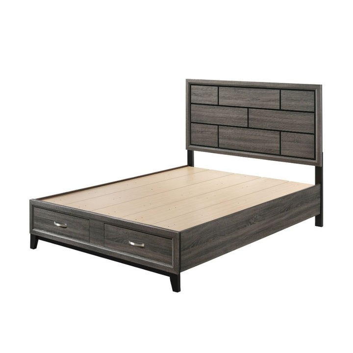 ACME Valdemar Weathered Gray Queen Bed Model 27060Q - MONAVILLA