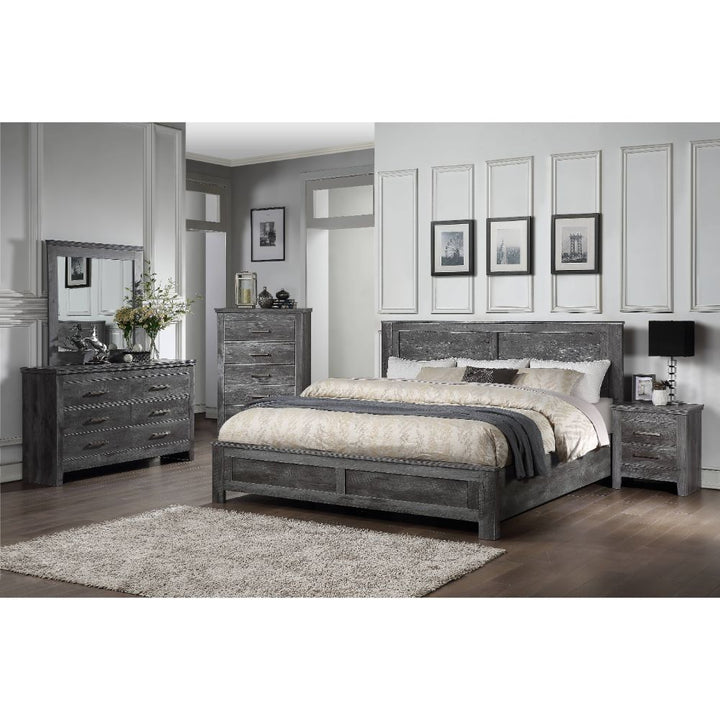 ACME Vidalia Rustic Gray Oak Queen Bed Model 27320Q - MONAVILLA