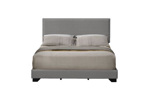 ACME Leandros Light Gray Fabric Queen Bed Model 27430Q - MONAVILLA