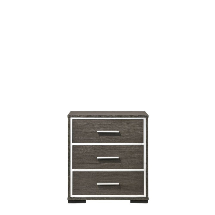 ACME Escher Gray Oak Nightstand Model 27653 - MONAVILLA