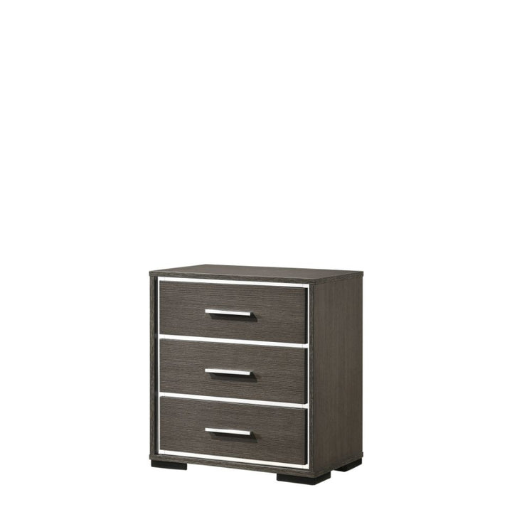 ACME Escher Gray Oak Nightstand Model 27653 - MONAVILLA