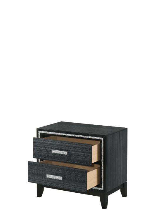 ACME Haiden Weathered Black Finish Nightstand Model 28433 - MONAVILLA