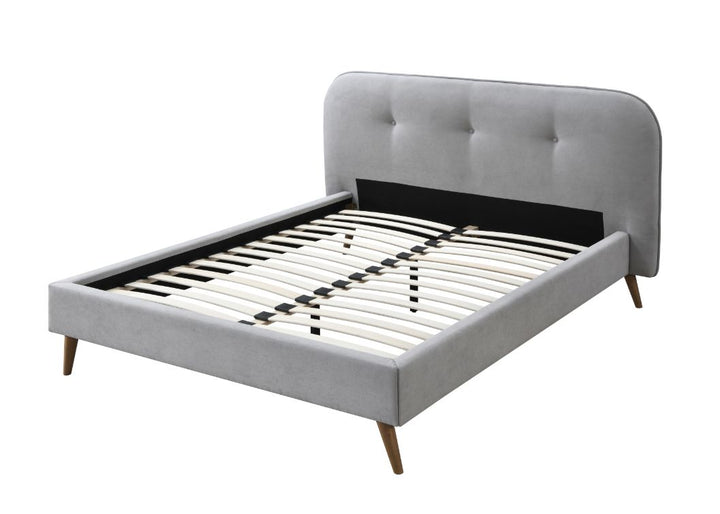 ACME Graves Gray Fabric Bed Model 28980 - MONAVILLA