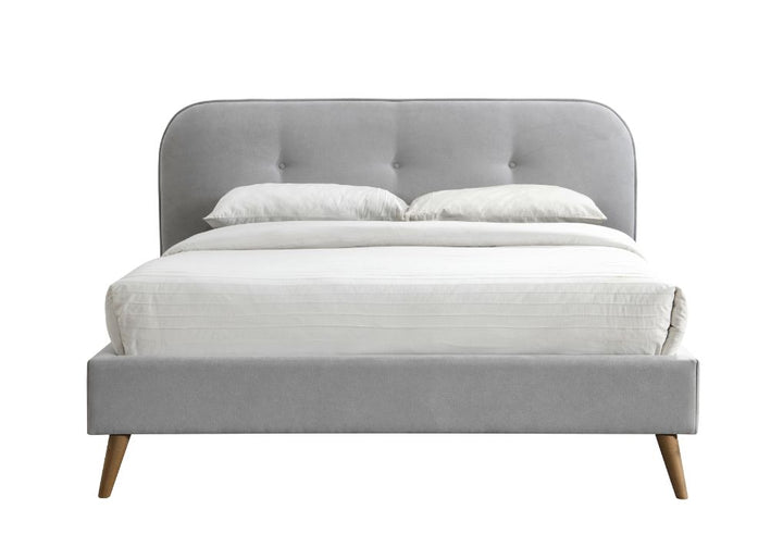 ACME Graves Gray Fabric Bed Model 28980 - MONAVILLA