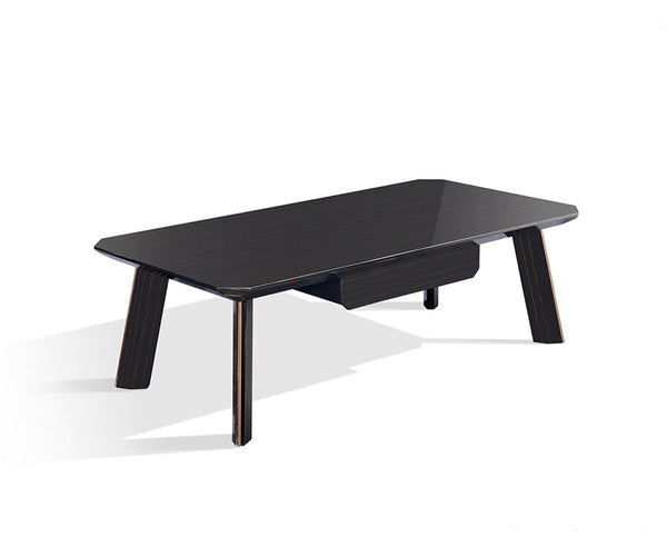 Modrest Chadwick Modern Ebony & Rosegold Coffee Table - MONAVILLA